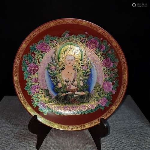 Chinese Enamel color Porcelain Handmade Exquisite Pattern Pl...