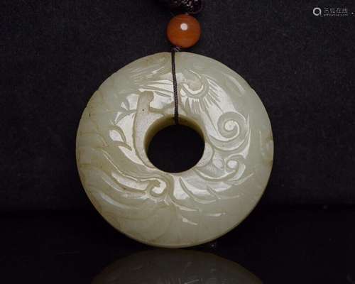 Chinese Natural Hetian Jade Hand-Carved Exquisite Pendants 1...