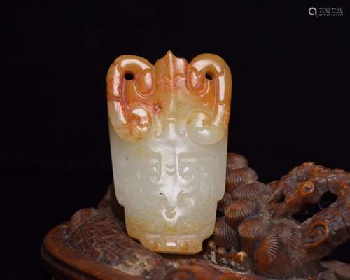 Chinese Natural Hetian Jade Hand-Carved Exquisite Pendants 5...