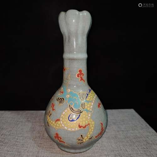 Chinese Porcelain Handmade Exquisite Dragon Pattern Vases 10...