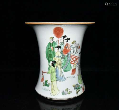 Chinese Pastel Porcelain Handmade Exquisite Figures Pattern ...