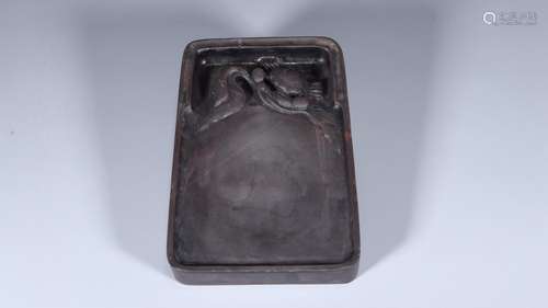 : purple crab poetry sifang inkstone19.5 cm high 13.5 cm wid...