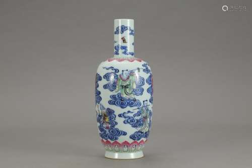 The eight immortals, "" blue and white enamel char...