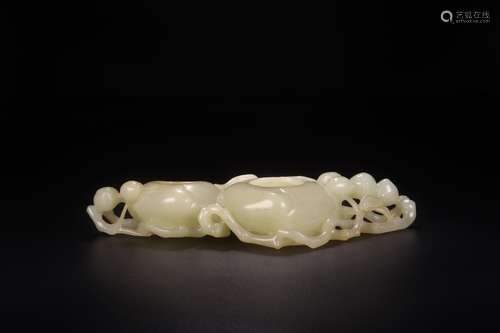 , hotan jade peach double washSize: 22.5 x9.2 x3.8 cm and we...