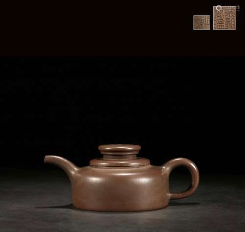 The ancient rarities. Art in potNarrow flat belly pot of tea...
