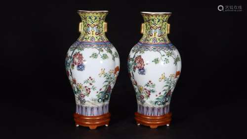 : "" pastel flowers grain wall bottles of a pair11...