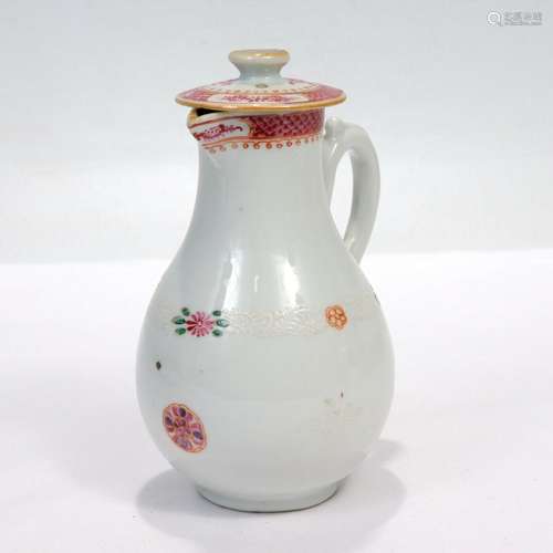 Antique 18th Century Chinese Export Cream or Milk Jug with L...