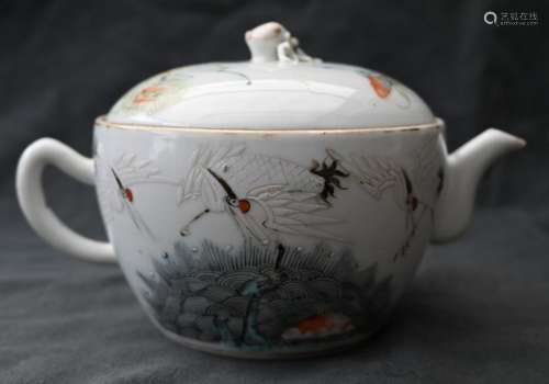 SUPERB ANTIQUE CHINESE PORCELAIN 19TH CENTURY TEAPOT MARKED ...