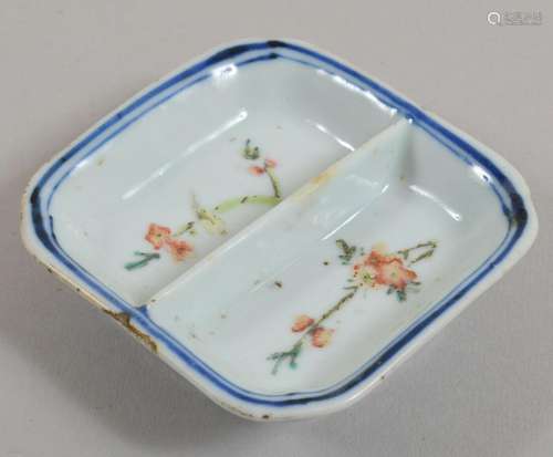 Chinese Porcelain Famille Rose Open Salt Dish Qing Dynasty 1...