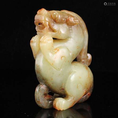 A Fine Chinese Antique Tang Dynasty Hetian Ancient Jade Deco...