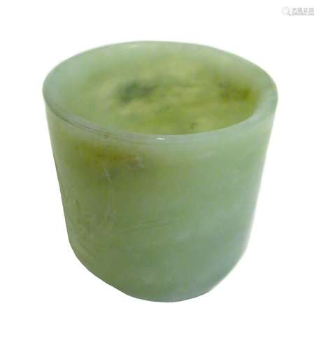 TEA Cup ANTIQUE Jade FLOWER Design CHINESE