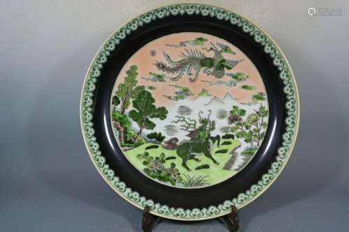 beautiful chinese famille rose porcelain plate