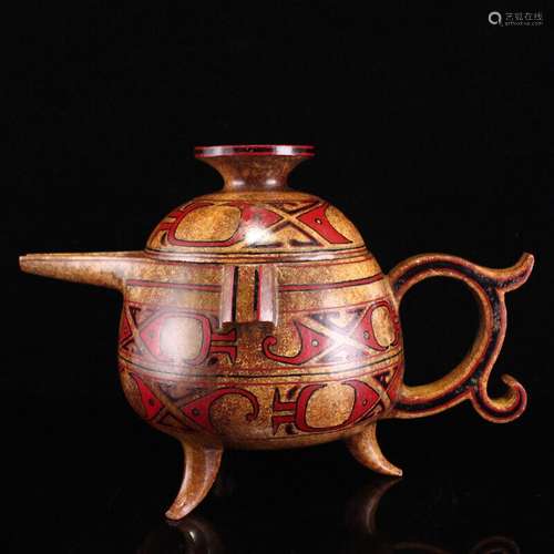 Chinese Antique 2thBC Han Dynasty Hetian Ancient Jade Painte...