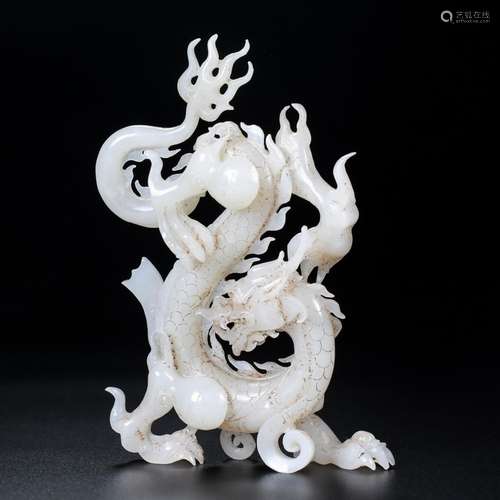 , the dragon, the quality of the jade is exquisite, patina m...