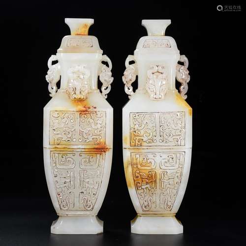 , jade bottle, the quality of the jade is exquisite, patina ...