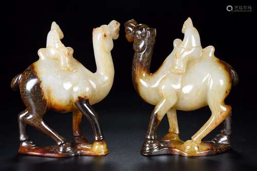 Treasures the camel a rigid exquisite jade oil moisten patin...