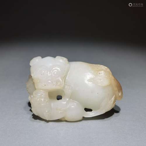 Hetian jade lash benevolent to piecesSize: 7.6 * 5 * 3.2 cm ...