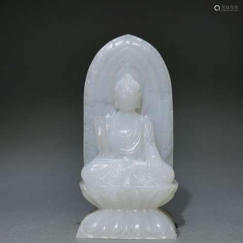 Hetian jade Buddha had caveSize: 4.8 * 3.5 * 10.5 cm weighs ...