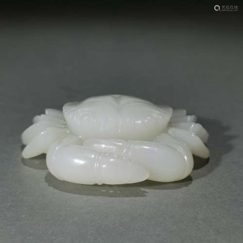 Hetian jade crab piecesSize: 6.6 * 5.6 * 2.1 cm weighs 84 g.