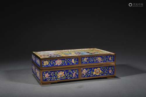 Colored enamel sanduo antique tougue boxSize: 15 * 10.2 * 5 ...