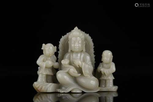 Number: CD1262: hetian jade Jennifer, guanyin furnishing art...