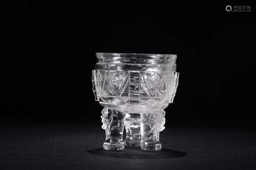 The crystal, his presence WenXiangLuSize: 11.5 cm wide and 9...