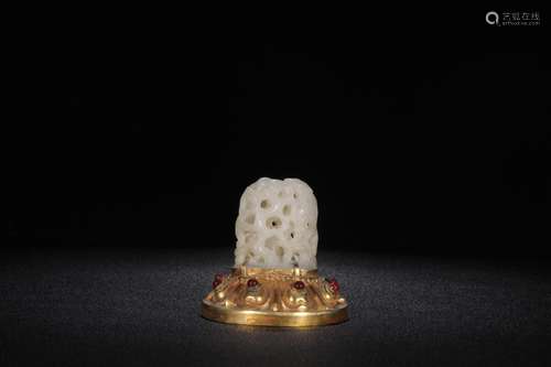 Age of the gold: silver, hetian jade, poetic roofSize: 6.6 c...