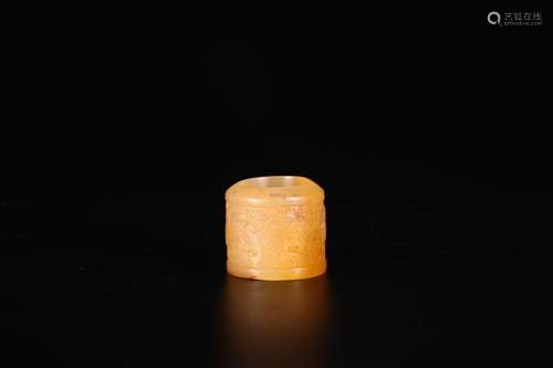 : hetian jade - grain BanZhi batSize: 2.9 cm diameter, 2.2 c...