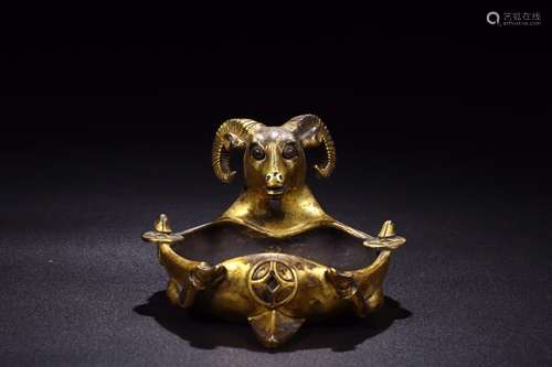 : copper and gold "maxim" sheep form waterLong and...