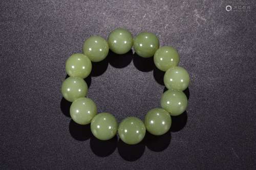 String: hetian jade handBead diameter 1.8 cm weighs 106 gMat...