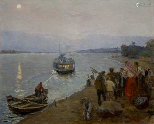 Oil painting Departure Tsvetkova V. P.