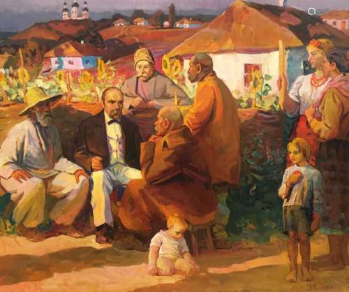 Oil painting Evening gatherings