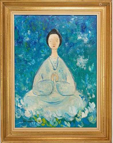 IN STYLE OF VU CAO DAM 1908-2000 VIETNAMESE FRENCH OIL PAINT...