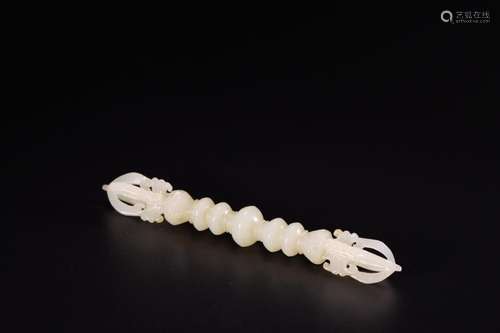 Hetian jade vajraSize: 14.4 cm long, 1.8 cm wide, weighs 38....