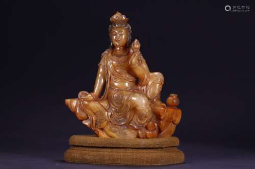 Shou field-yellow stone avalokitesvara furnishing articles, ...