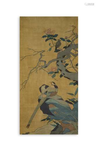 Painting of flowers and figureSpecification: 134 cm long, 71...