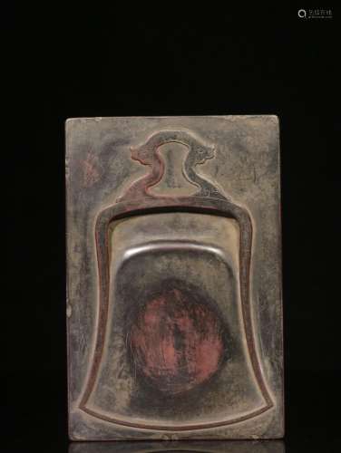 .Manual sculpture hatchet trough square old ink stoneSize: 2...