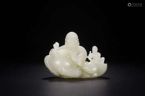 Maitreya, hotan jade caveSize: 9.3 x4x6. 8 cm, weighs 229.2 ...