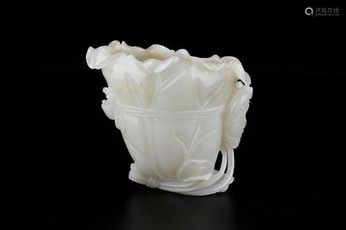 , hotan jade lotus pond waterSize: 11 diameter 12.5 cm high ...