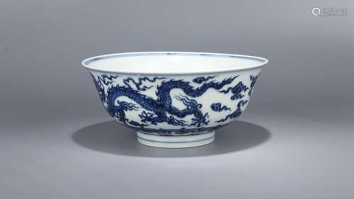 : blue and white YunLongWen bowl19 cm high 8 cm diameterThe ...