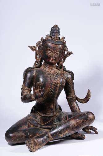 en tara's statue, bronze paintHigh 52 cm wide, 40 cm21. ...