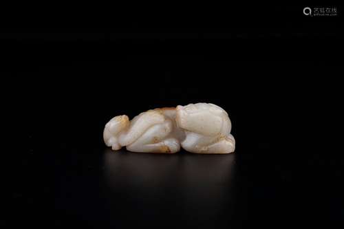 , hotan white jade belt lash beastSize: 8 x 4 x 3 cm weight:...