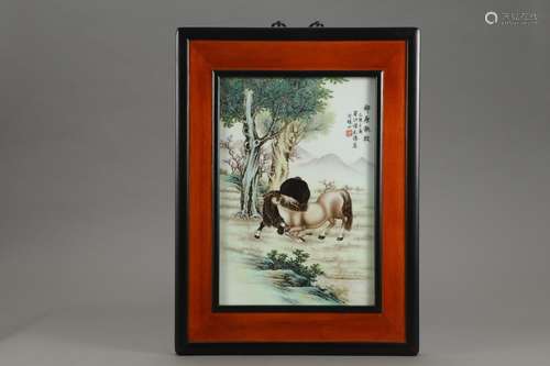 , "Zhang Zhishang" pastel original pastoral porcel...