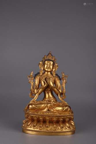 "Annual" shi copper gold tara's statueLong and...