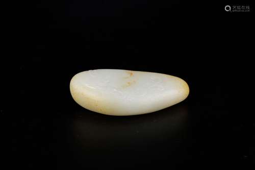 , hotan white jade, therefore the original stone dragon patt...