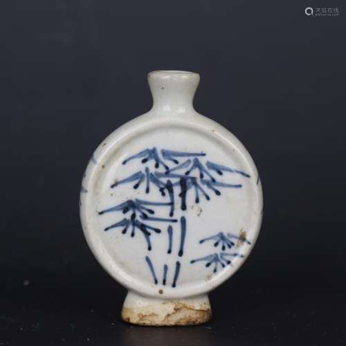 Chinese Blue and White Porcelain Qing Kangxi Bamboo Pattern ...