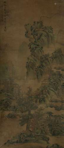 Excellent Chinese Scroll Painting  By Lan Ying P887蓝瑛