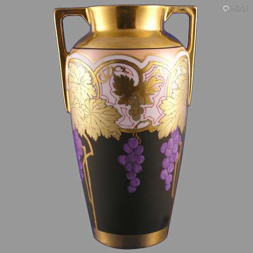 Osborne Art Studio Grape Design Vase (Signed "Osborne&q...