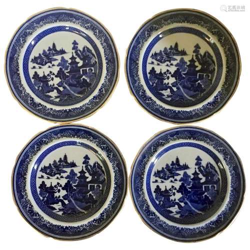 Set 4 Antique 19th century Copeland Spode Chinese Canton Sty...