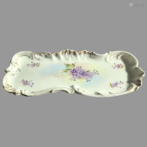 Antique Receiving Tray, HandPainted, Limoges France, ca.1907...